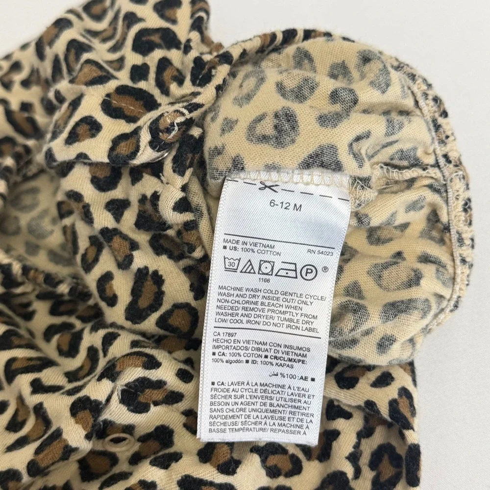 Carters Old Navy Baby Girl Romper Bodysuit Lot 9M 6-12M Pink Orange Leopard
